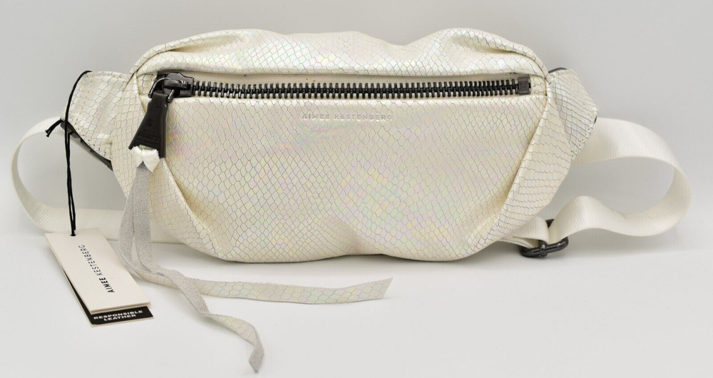 Aimee Kestenberg Milan Bum Bag Leather Convertible Belt Hologram Snake NWT
